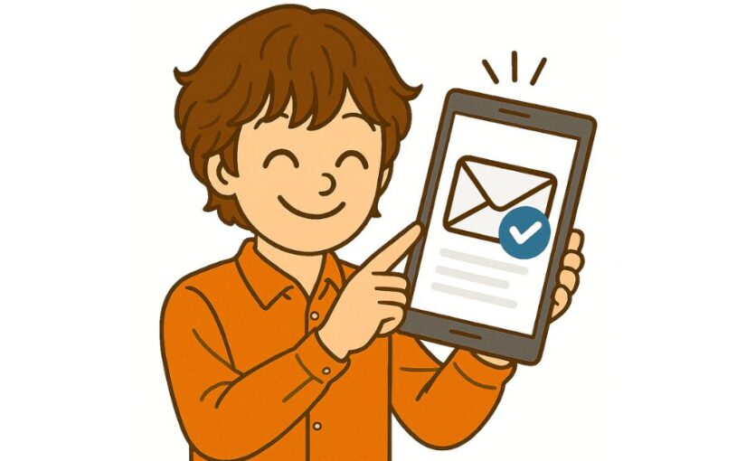 予約から参加の流れ メールを確認