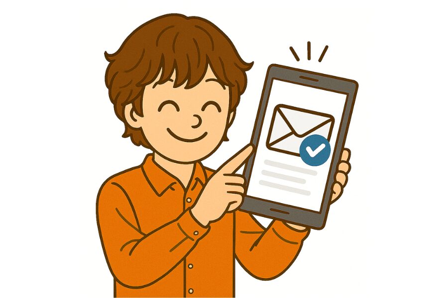 予約から参加の流れ　メールを確認