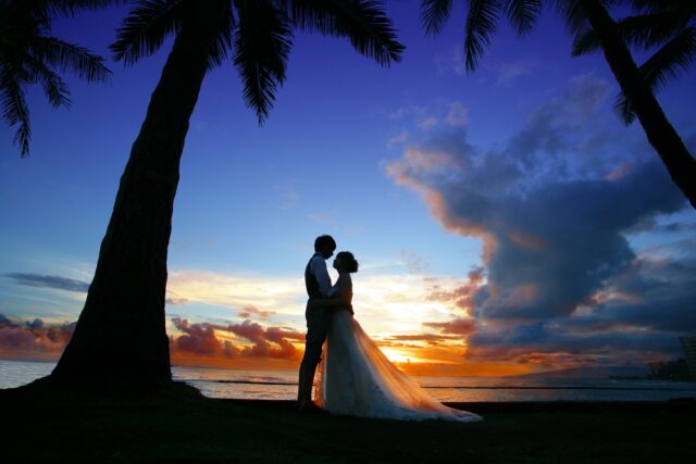 ハワイ、リゾートウェディング、ビーチフォト