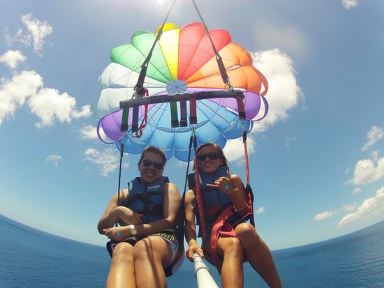 ハワイで爽快パラセーリング