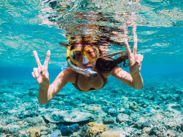 シュノーケリング　ハナウマ湾　ハワイ　オプショナルツアー　日本語ガイド　