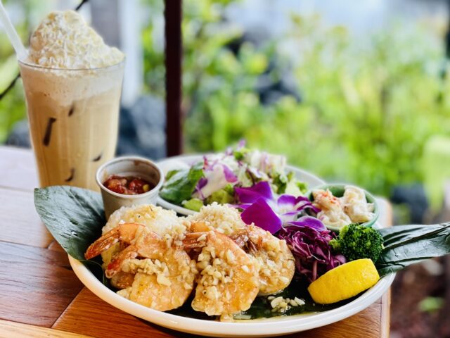 ガーリックシュリンプ、ハワイ、KCCファーマーズマーケット