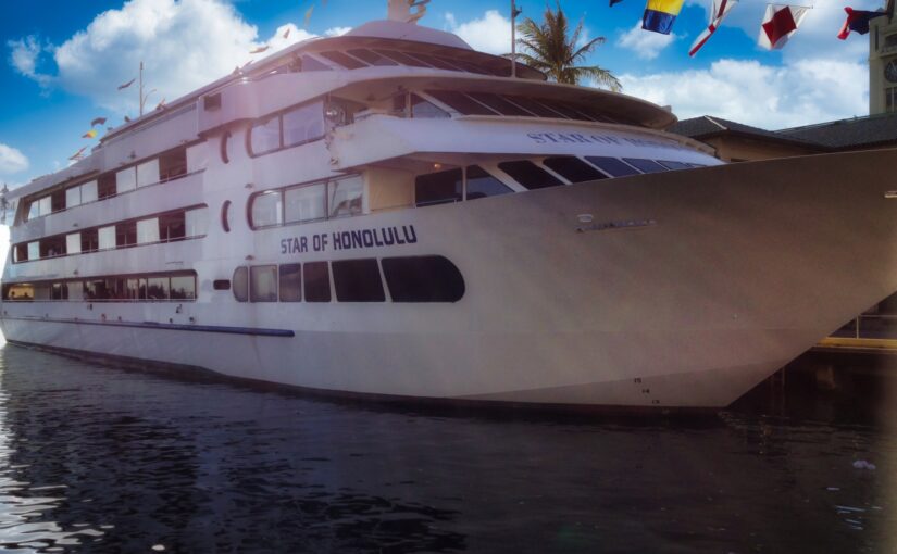 クルーズ、船、オアフ島、ハワイ、海上