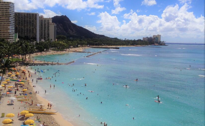 ハワイ、オアフ島、ビーチ、海、