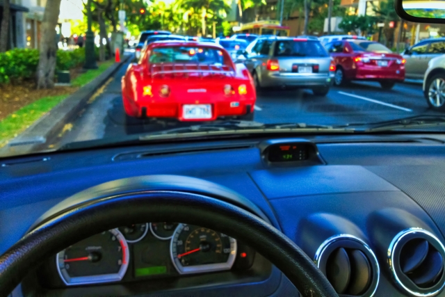 カイルアコナ　レンタカー　渋滞