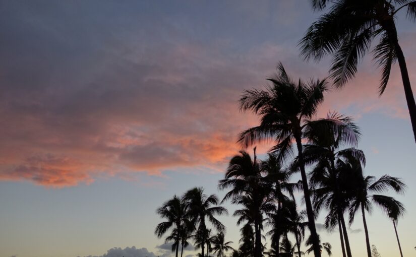 オアフ島、夕焼け、サンセット