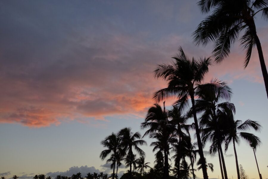 オアフ島、夕焼け、サンセット