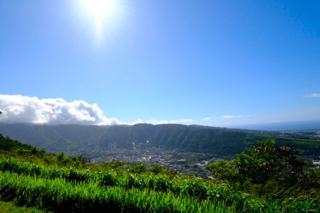 ハワイ オアフ島 タンタラスの丘の風景