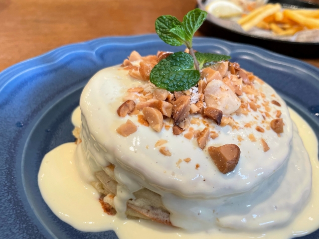 クリーミーなナッツパンケーキ