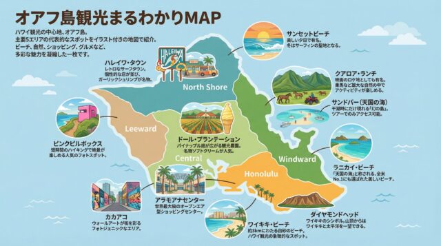オアフ島観光マップ