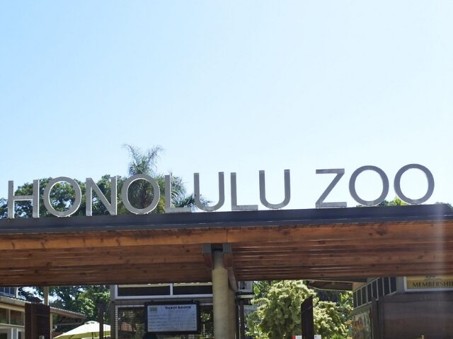 ハワイ　ホノルル動物園　入り口