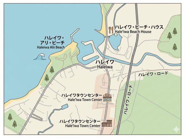 ハレイワタウン　マップ