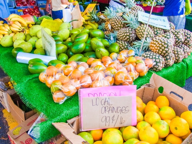 ハワイ最大のフルーツ野菜 新鮮なフルーツ